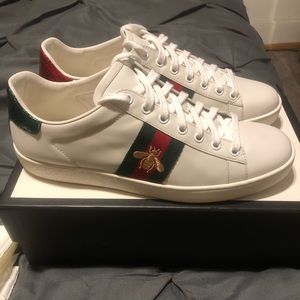 White leather Gucci Ace sneakers